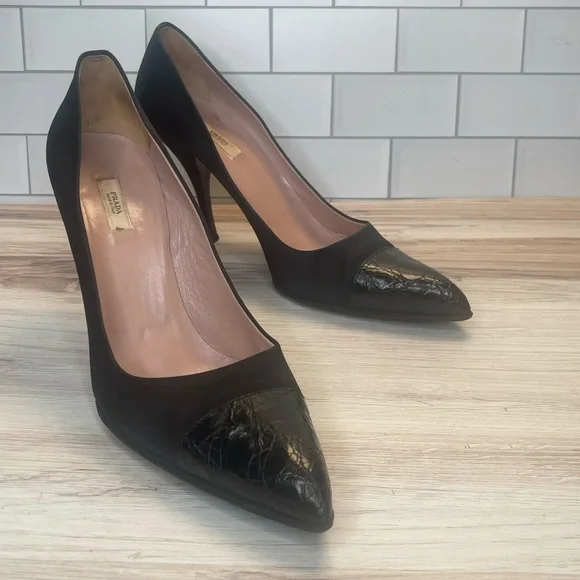 Prada Authentic Black Women's Heels - Picture 1 of 7